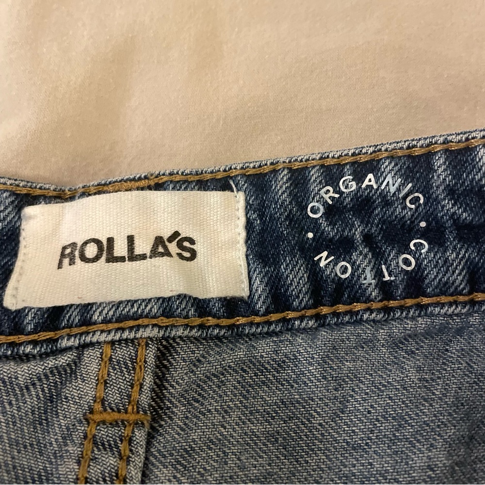 ROLLA'S Wide Leg High Rise Blue Jeans - Picture 5 of 8